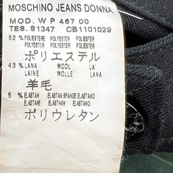 Moschino Jeans‎ Donna Dress Pants Trousers Double Button Waist Black Size US 4 - Picture 14 of 15